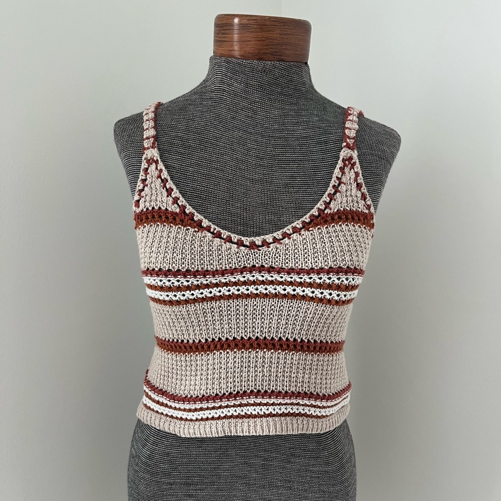 American Eagle Crochet Knit Crop Top-XS